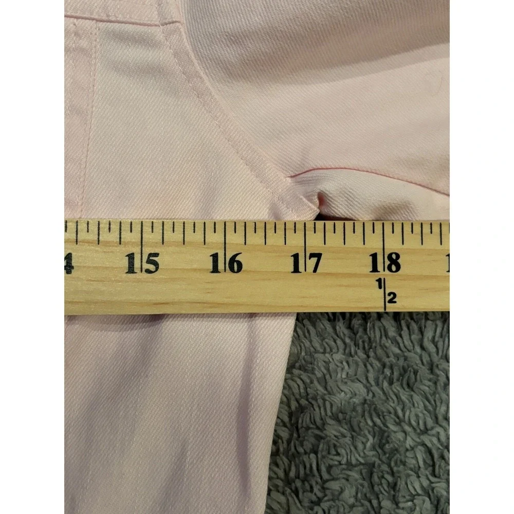 Elliot Lauren Jacket Womens 4 Pink Denim Full Zip Raw Hem Coat Preppy